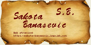Šakota Banašević vizit kartica